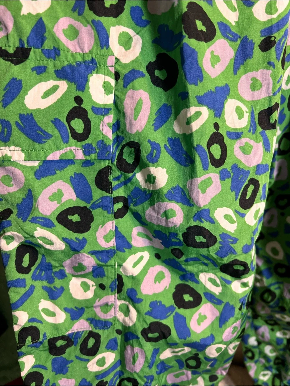 Diane Von Furstenberg Green Purple Floral balloon cargo barrel joggers Y2K S
